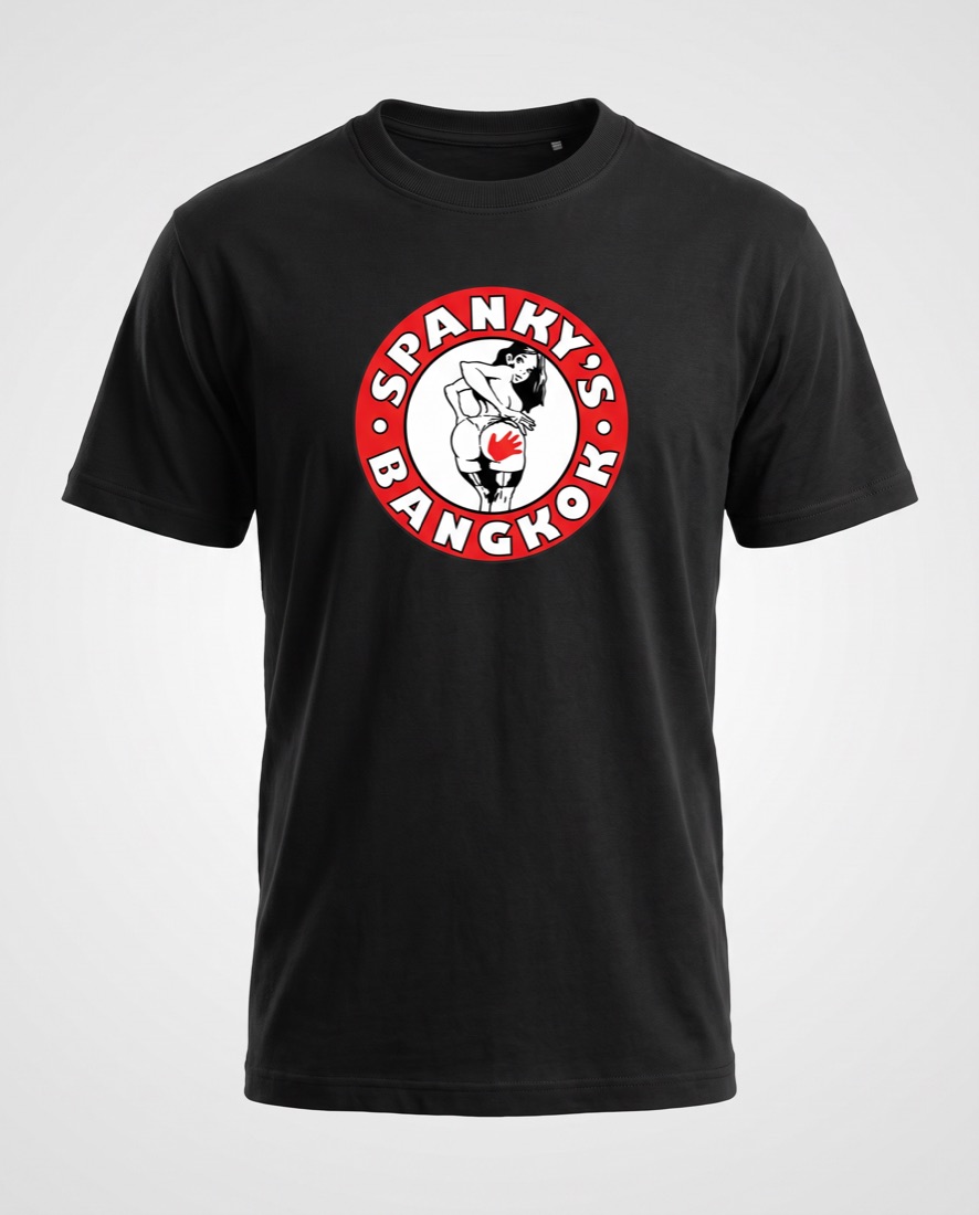 Spankys logo tee in black